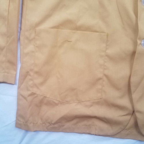 Vintage EWC Revers Laborkittel goldfarben Größe 42 3 Knöpfe Made in USA 3 Taschen - Bild 5 von 6