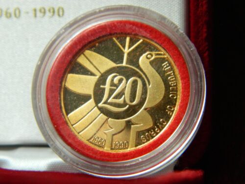 Cyprus, 1990, 20 pounds, Gold Coin, THE REPUBLIC, Proof , 91.7%, 7.98 gr Gold - Picture 3 of 10