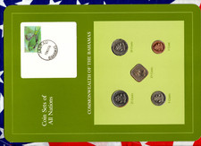 Coin Sets of All Nations Bahamas wcard 1969-1985 UNC 10,1 cent 85 5,25 cent 1981