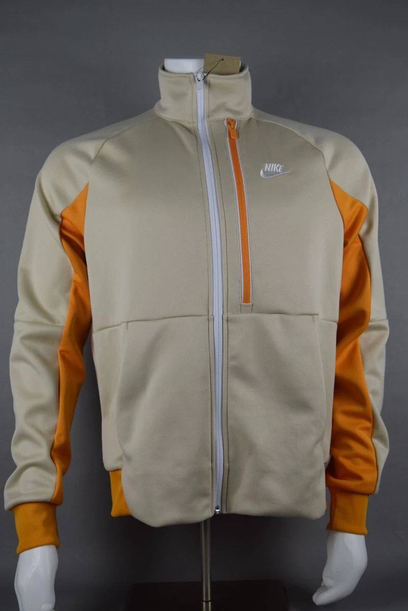 Mens Nike Sportswear N98 Tribute Track Jacket Full Zip DA0003 126 Tan Orange