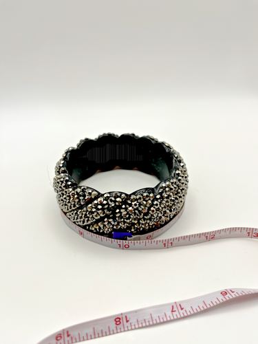 Vintage Rhinestone Encrusted 10" Bangle / Bracelet - Picture 3 of 3