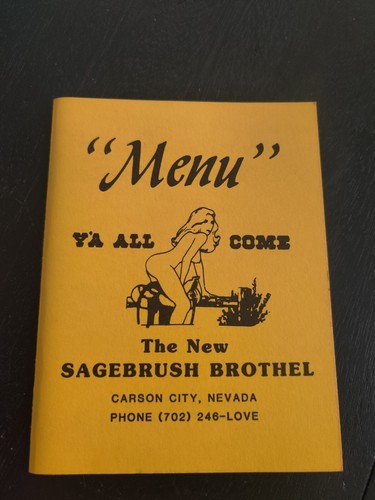 Sagebrush Brothel Vintage Menu - Picture 1 of 3
