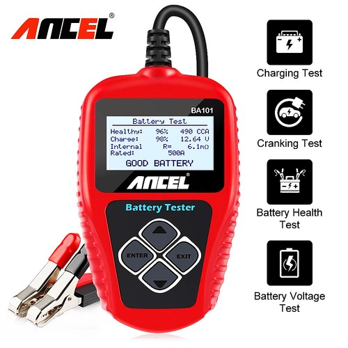 ANCEL BA101 12V Auto Batterie Tester Analysator Kfz-batterie Last Tester 2000CCA - Bild 1 von 11