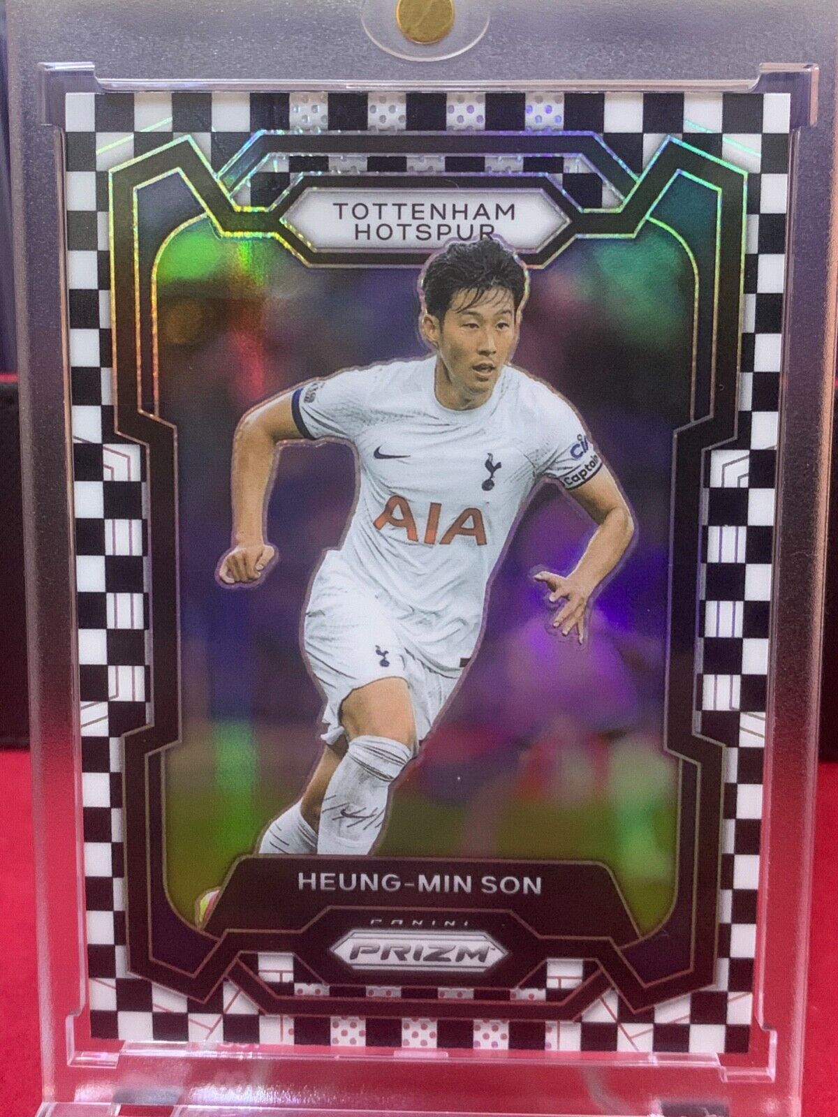 2023-24 Panini Prizm Premier League Heung-Min Son #125 Black White Checkerboard