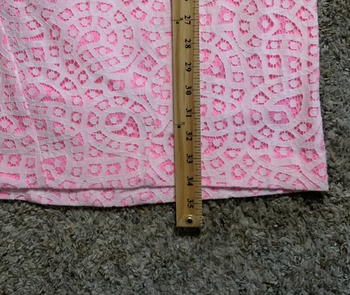 Jessica Simpson Dress Womens 10 White Pink Lace Eyelet Shift NEW - Picture 10 of 19