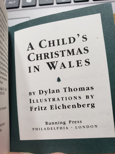 A Childs Christmas In Wales by Dylan Thomas MINATURE EDITION Running Press 1993 - Picture 11 of 11