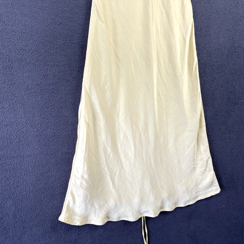 Kookai Maxi Slip Dress Womens Size 40 Yellow Silk Sleeveless Cocktail Party Ball - Picture 7 of 9