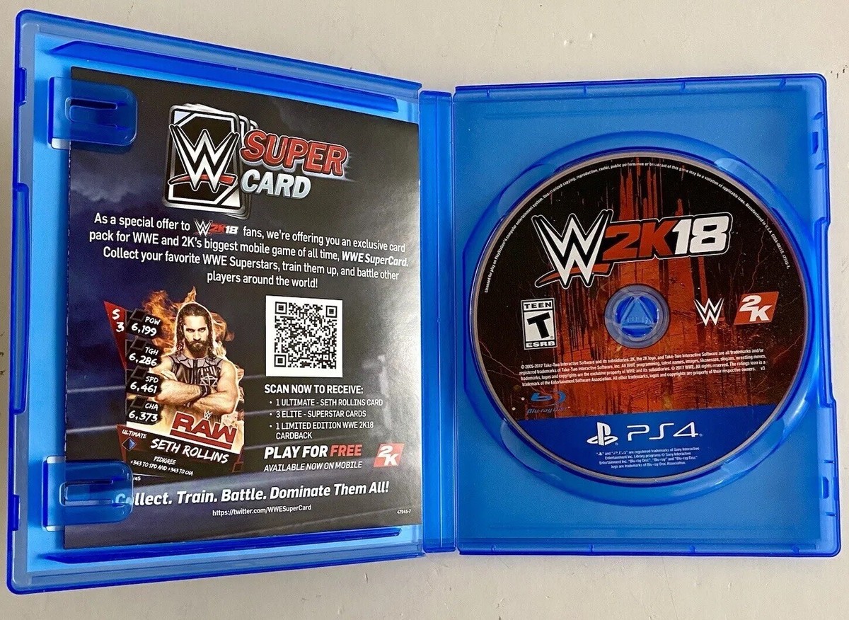 WWE 2K18 - Sony PlayStation 4 (PS4) Game Case Manual WWE 2K18 - Sony PlayStation 4 (PS4) Game Case Manual