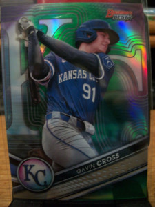 GAVIN CROSS 2022 Bowman's Best Green Refractor #TP5 Royals 24/99