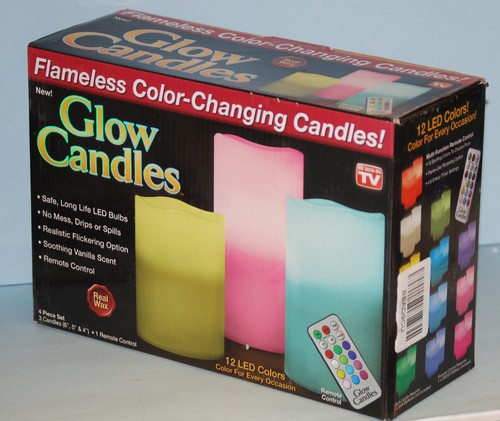 4pc Set Flameless Color-Changing Glow Candles - Picture 8 of 8