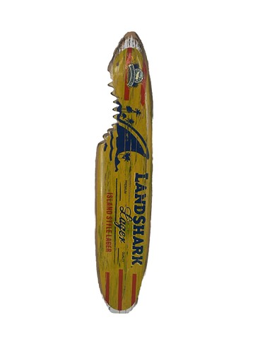 NIB New Short Landshark Lager Tap Handle Mini Size 8” Shark Bite Surfboard - Picture 2 of 2