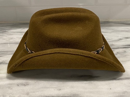 Serratelli Cowboy Hat Mens Brown Wool Size Medium - Picture 4 of 11