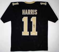 DEONTE HARRIS Signed New Orleans Saints Custom XL Jersey (JSA Witness COA)