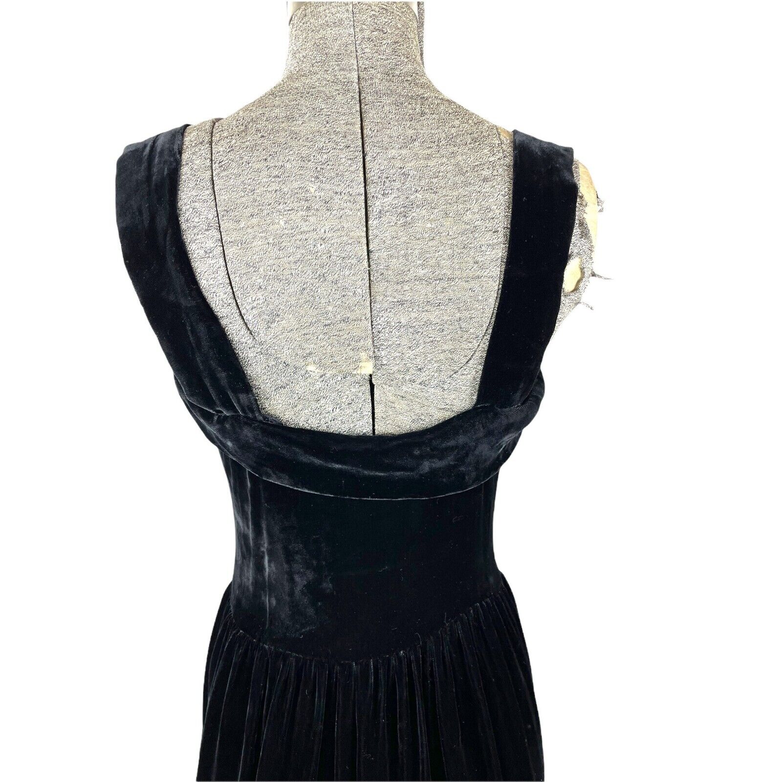 1930s silk velvet black dress and jacket rhinesto… - image 4
