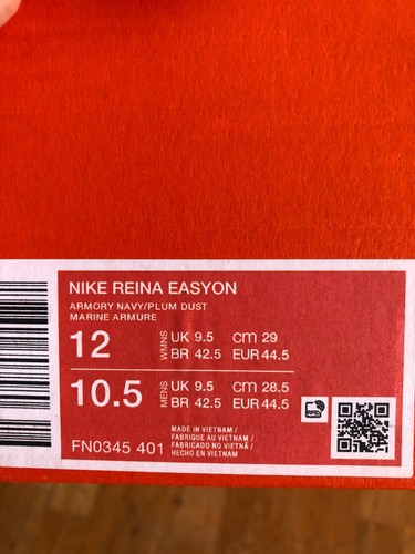 Women 12, Men 10.5 Nike Reina Easyon Shoes FN0345-401 Armory Navy Blue Plum - Picture 10 of 10