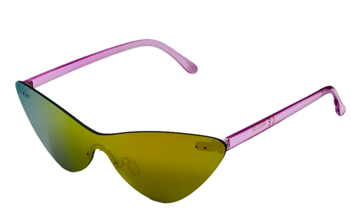 Occhiali da sole donna Cateye senza montatura sottile monoblocco UV400 hippie festival nuovi - Foto 21 di 31