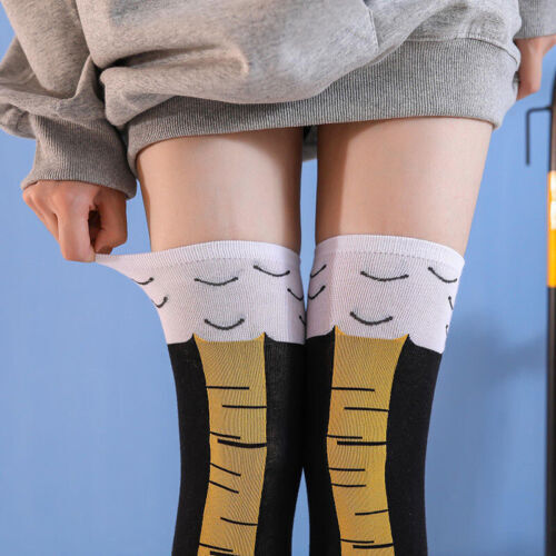 Funny Socks Chicken Legs Cartoon Animal Legs Knee Fitness Novelty Women Mens UK - Picture 6 of 17