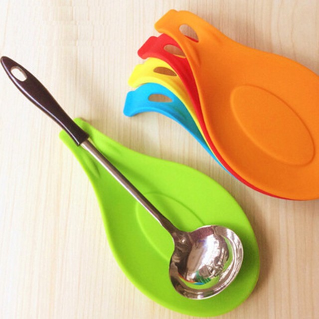 Silicone Spoon Rest Heat Resistant Kitchen Utensil Spatula Holder Silicone Spoon Rest Heat Resistant Kitchen Utensil Spatula Holder Cooking Tool