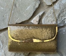 Vintage Y S Gold Mesh Purse Evening Crossbody Chain Excellent Condition