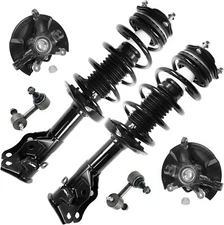 Front Steering Knuckles Wheel Hub Strut Kit for 2006-2011 Honda Civic 1.8L Coupe