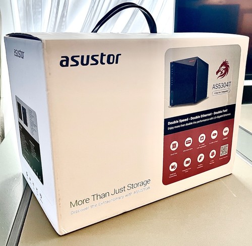 Asustor AS5304T 4 Bay NAS, 1.5GHz Quad-Core, 2 2.5GbE Port, 4GB RAM DDR4, Gam... - Afbeelding 2 van 8