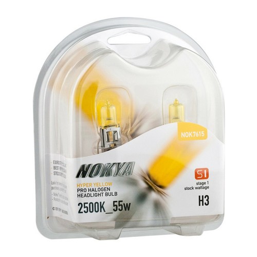 Nokya 2500K Yellow H3 Nok7615 55W Fog Light Two Bulbs Fit Lamp Replacement JDM - Picture 2 of 12