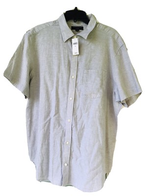 mens short sleeve button up banana republic