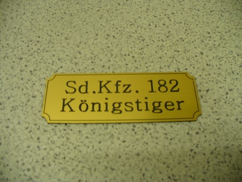 Kompaktes Namensschild für Modellständer oder Diorama - 95x35mm - Panzer - Bild 6 von 10