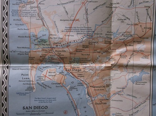 June 1954 National Geographic Map CALIFORNIA - Picture 5 of 5