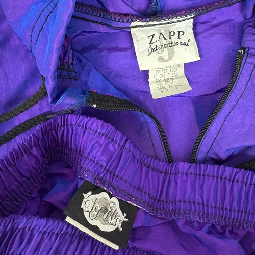 Zapp International & Big Flirt opalisierend lila Vintage Trainingsanzug Größe Medium - Bild 9 von 9