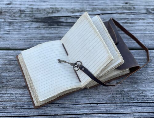 Personalized Leather Journal With Small Defects Handmade Deckle Edge Paper - Picture 63 of 70