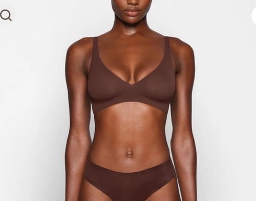 Skims Naked Plunge Bra Cocoa Size S - Picture 2 of 8