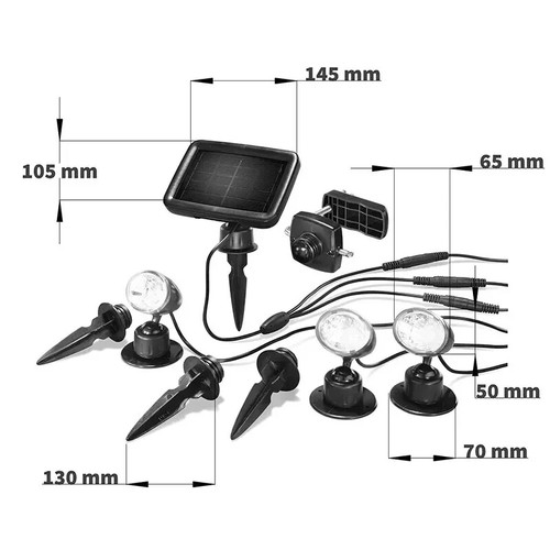 2x LED Solar Gartenleuchte Solarleuchte Solarstrahler Gartenstrahler Solarlampe - Bild 2 von 9