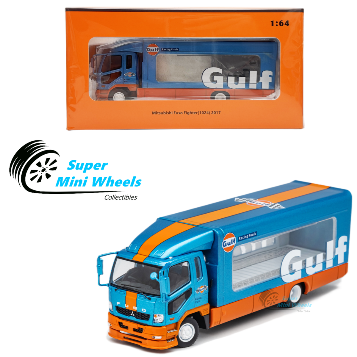 GCD 1/64 三菱ふそう ファイター トランスポーター ダブルデッキ ガルフ 新品 KS-032-315 GCD ゲインコーププロダクツ 1/64 三菱ふそう