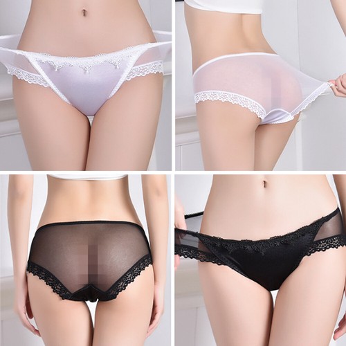 Women Lace Panties Lingerie Silk Satin Underwear Knickers Briefs Plus Size · - Picture 5 of 20