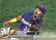 2018 Topps Series 2 #442 Jesus Aguilar Milwaukee Brewers