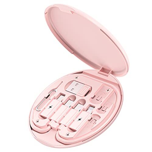 Kit Cavo Adattatore di Ricarica Multi USB, Scatola Adattatore da USB C a Illuminazione, Rosa - Foto 6 di 7