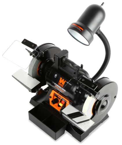 WEN BG625V Smerigliatrice da Banco 2,5 Ampere 6 Pollici Velocità Variabile con Luce di Lavoro Flessibile - Foto 2 di 8