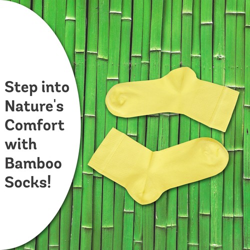 Zemy® Women Diabetic Ankle Socks 6-Pair Bamboo Material Durable Seamless Toe - Picture 68 of 105