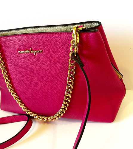 Nanette Lepore Flora rosa Handtasche Doppelteil Sommer Crossbody wandelbar - Bild 3 von 14