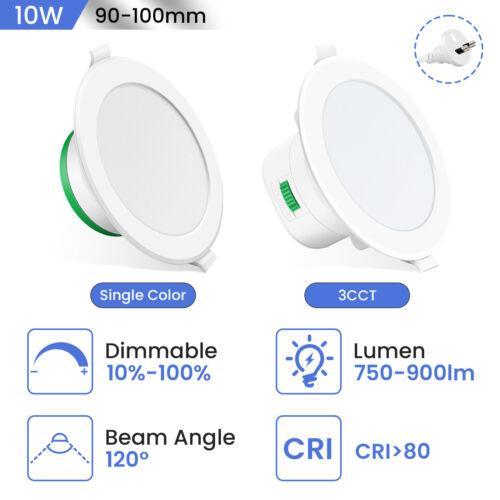 90mm Cutout LED Downlight DIM Warm/Day/Cool White Spot Light 13W IP44 AU PLUG - Picture 17 of 23
