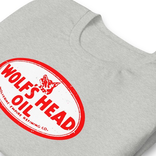 Vintage Retro T Shirt Wolf's Head Transportation Oil Graphic Tee For Men Women - Picture 10 of 10