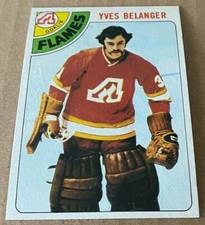 1978-79 TOPPS Card #44 YVES BELANGER  EX-MT Condition Gum/Wax Stain
