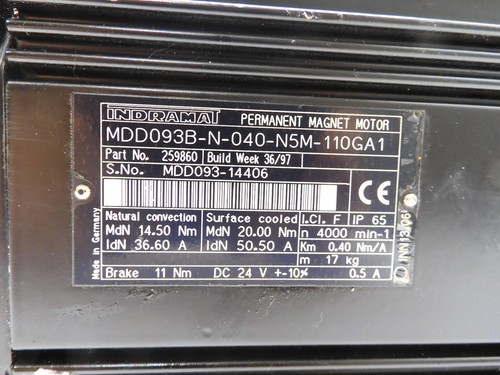 MDD093B-N-040-N5M-110GA1, INDRAMAT, TD3A4KAKM - Bild 2 von 3