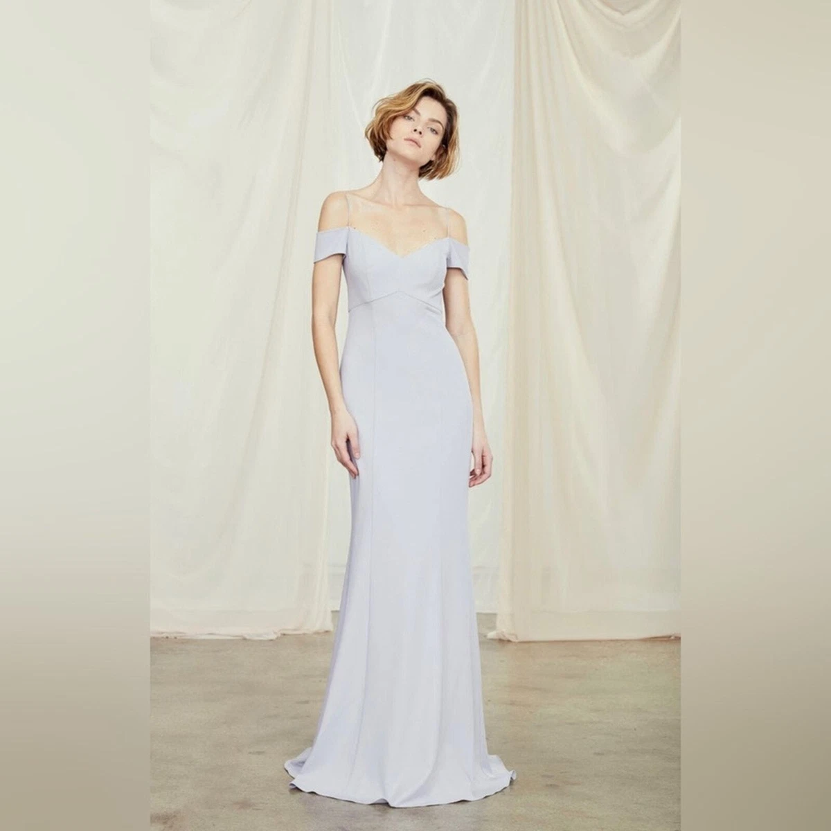 plus size velvet bridesmaid dresses Amsale Long Bridesmaid Dress Sophia Chiffon