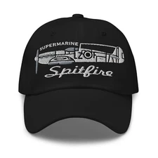 Supermarine Spitfire WW2 Classical British Aircraft Embroidered Hat