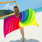 Mardi Gras Pride LGBTQ Rainbow Swirl Beach / Bath Towel
