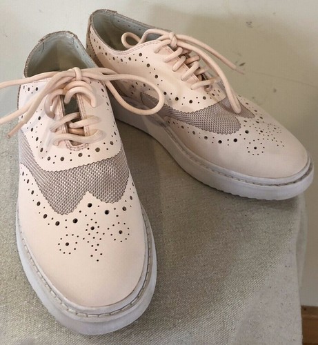 Mujer Geox Respira Tomillo Con Cordones Rosa Pálido Oxford Tenis/Zapatos Talla 6 - Imagen 10 de 12