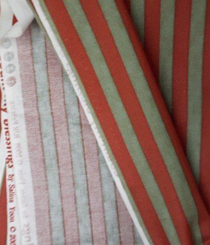 Count My Blessings by Salina Yoon 2008 RJR Stoffe Rost/Olivenstreifen 7 Yds 42"W - Bild 5 von 5