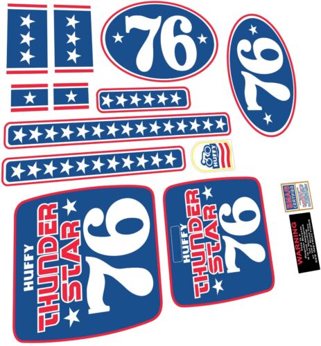 Vintage 1970s Huffy Thunder Star 76 BMX Bicycle Decals Only, AMF - Picture 3 of 3
